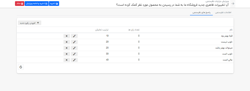 تب دوم : پاسخ های نظر سنجی